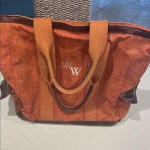 Pottery Barn - Canvas and Leather Tote bag.